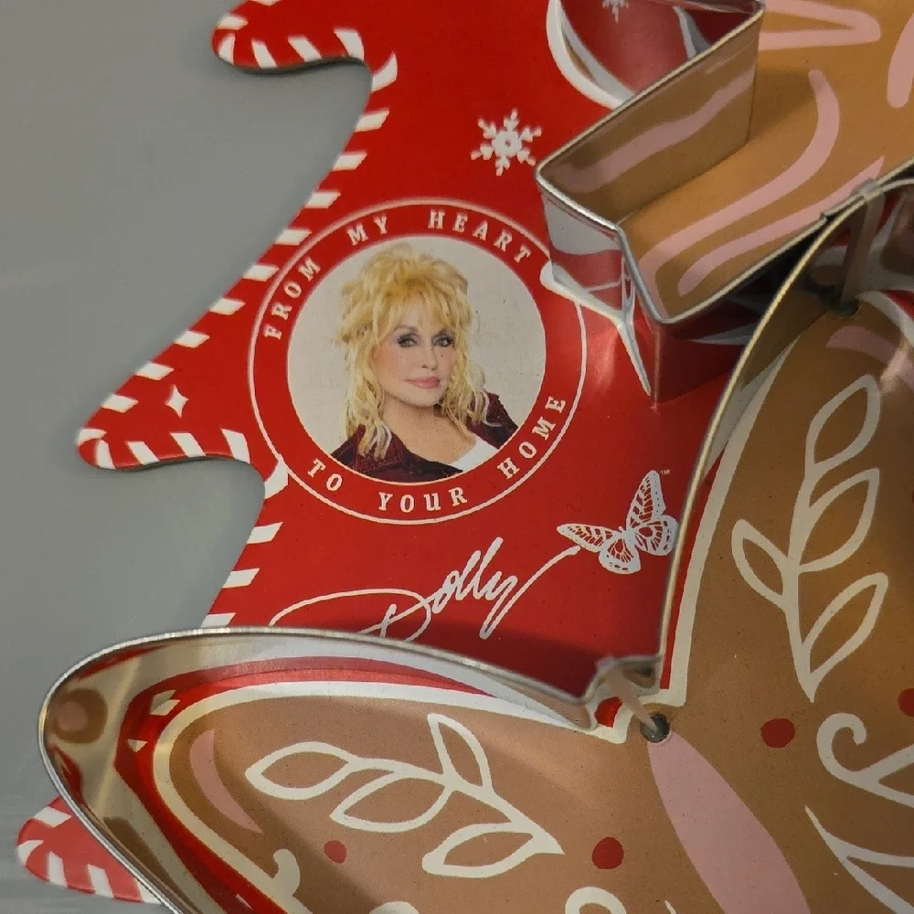 (J64) Dolly Parton Holiday Cookie Cutter Set With Spatula